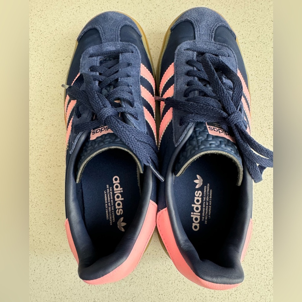 Adidas Gazelle Bold Platform Sneakers US Size 6 Dark Blue/Pink - Picture 5 of 8